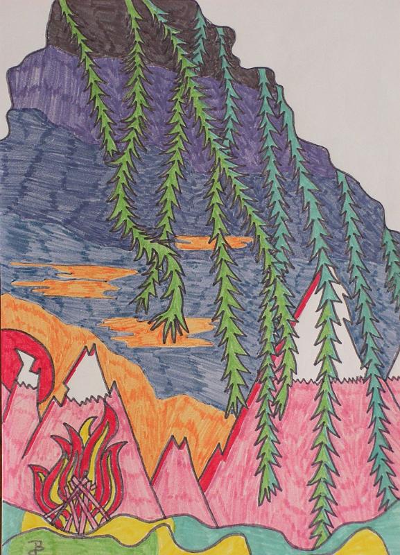 Bergwelt, 1970, Filzstift-Papier, 21x30.jpg